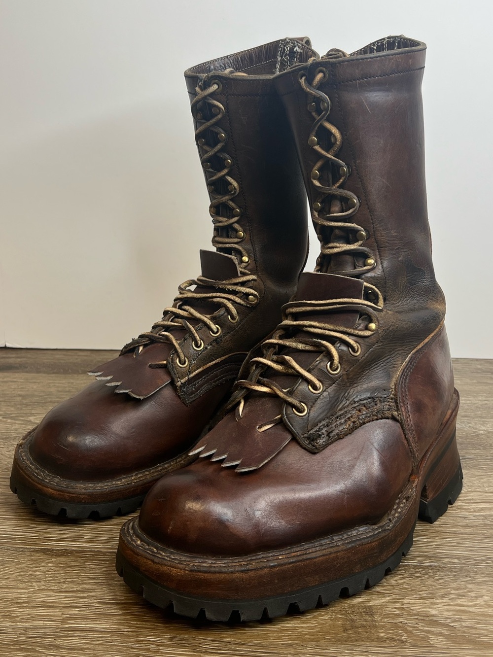 White’s Boots Original Smokejumper Lace-to-Toe Brown Leather Boots Men’s 10.5D